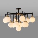 Loft Industry Modern - Finland Black Down Chandelier